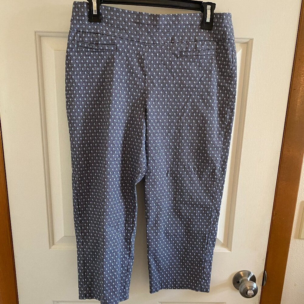 Alex & Olivia Blue and Black Capri Pants